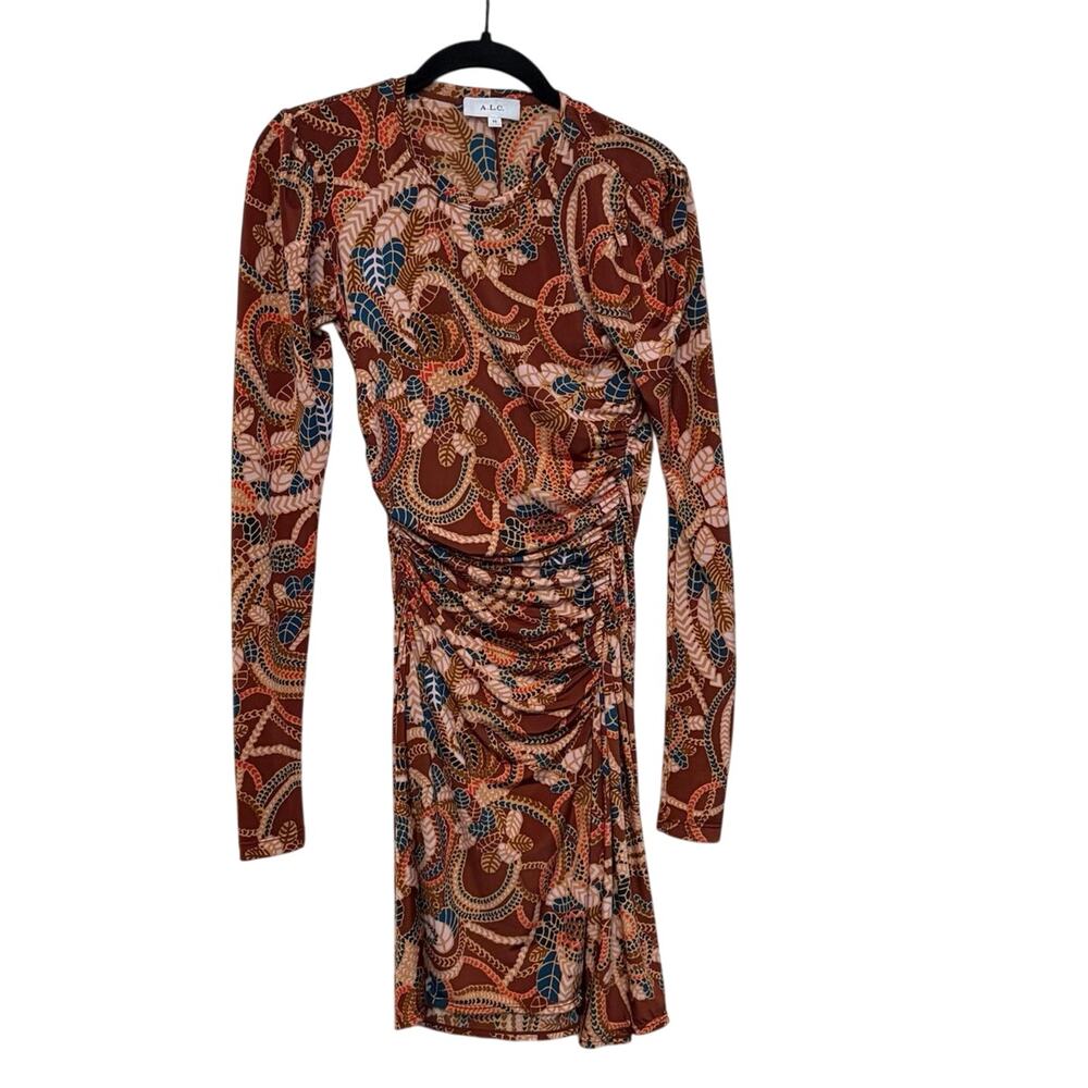 A.L.C Ginger Combo Paisley Maryn Mini Dress Size XS - Picture 3 of 8